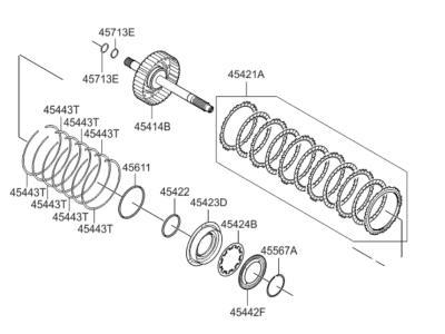 Kia 454103B201 Clutch Assembly-35R