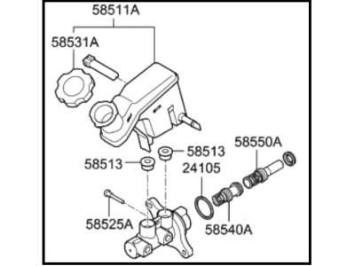 2014 Kia Sportage Brake Master Cylinder - 585102S201