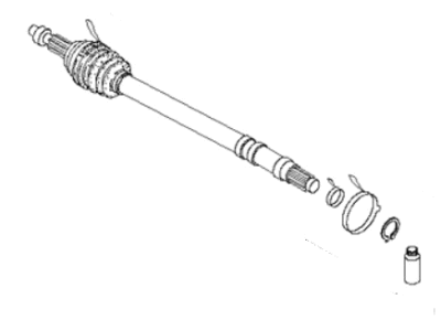 2001 Kia Sportage CV Joint - 0K01222510B