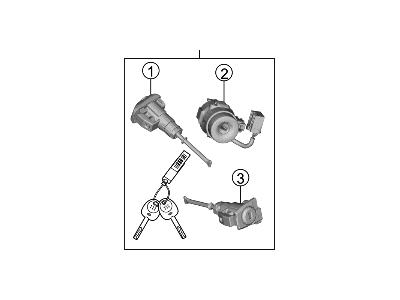 Kia 81905K0140 Lock Key & Cylinder Set