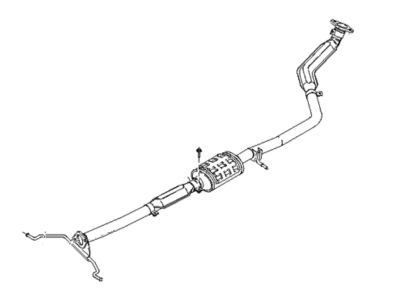 2001 Kia Rio Muffler - 0K32A40300C