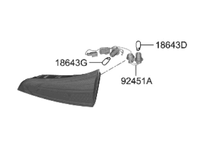 Kia 92403K0500 LAMP ASSY-REAR COMB