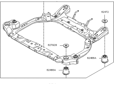 Kia 624001G000 Crossmember Assembly-Front