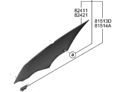 Kia 82420L3010 Glass Assembly-Front Doo