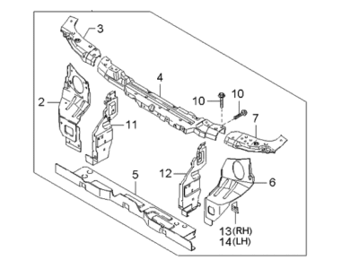 Kia Sedona Radiator Support - 0K52Y53100