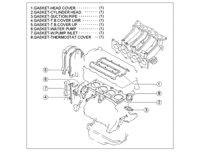 Kia Sportage Cylinder Head Gasket - 0K01C10270