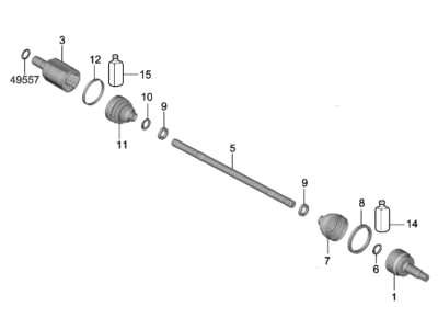 2023 Kia Sportage CV Joint - 49500CW000