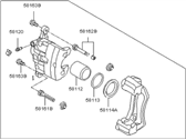 Kia Sportage Brake Caliper - 581902SA50 Front Brake Caliper Kit, Right