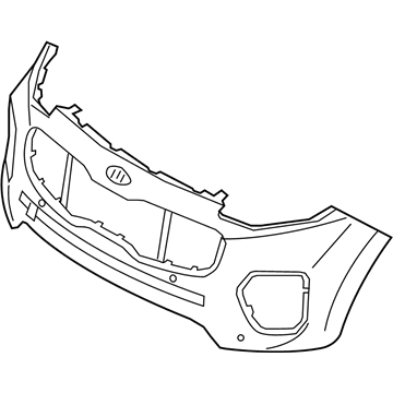 Kia 86510D9010 Front Bumper Cover Assembly