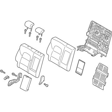 Kia 89400D9030BQL Back Assembly-Rear Seat RH