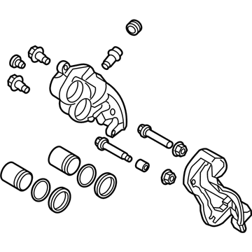 Kia 581804ZA00 Front Brake Caliper Kit, Left