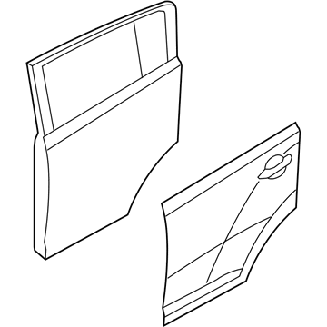 Kia 770043W010 Panel Assembly-Rear Door RH