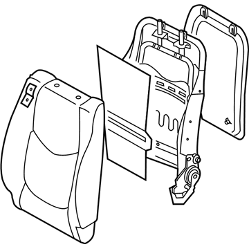 Kia 883002K430ALF Back Assembly-Front Seat Driver