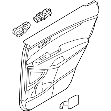 Kia 83301C6DE0C8B Panel Complete-Rear Door