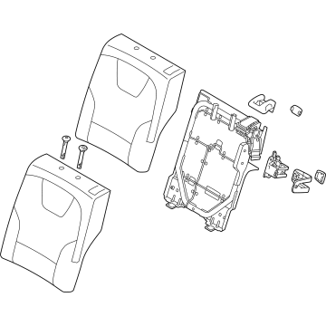 Kia 89300AT010A3X BACK ASSY-RR SEAT LH
