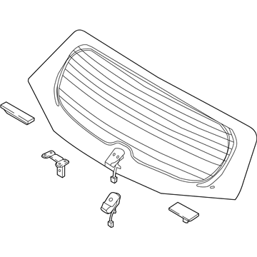 Kia 87110G5151 GLASS ASSY-TAIL GATE