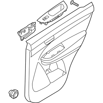 Kia 833011U020AKL Panel Complete-Rear Door Trim