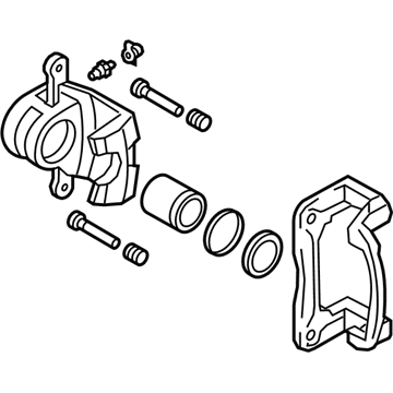 Kia 583110WA00 Rear Brake Caliper Kit, Right