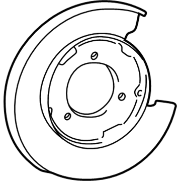 Kia 5825238000 Rear Brake Backing Plate Assembly Right