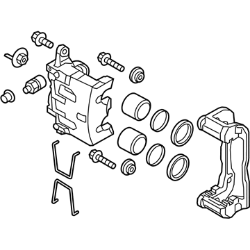 Kia 58180A9A00 Front Brake Caliper Kit, Left