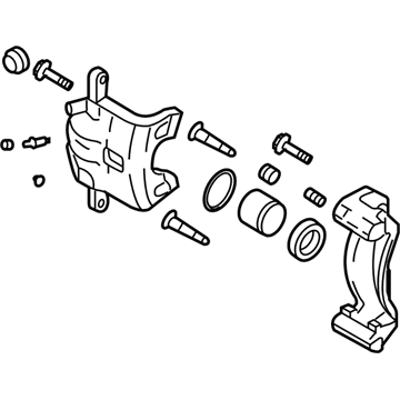 Kia 583104CA00 Rear Brake Caliper Kit, Left