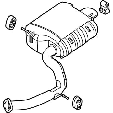 Kia 28710R5400 MUFFLER Assembly-Rear