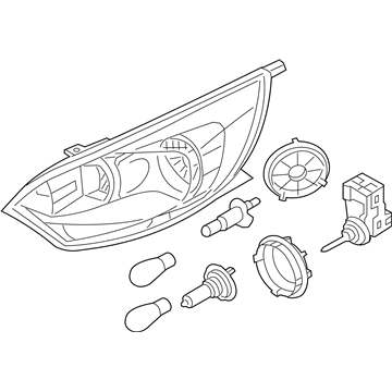 Kia 921021W340 Passenger Side Headlight Assembly