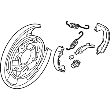 Kia 582503S400 Packing Rear Brake Assembly, Left