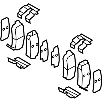 2011 Kia Rio Brake Pad Set - 583021GA00