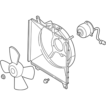 2000 Kia Rio A/C Condenser Fan - 25380FD000