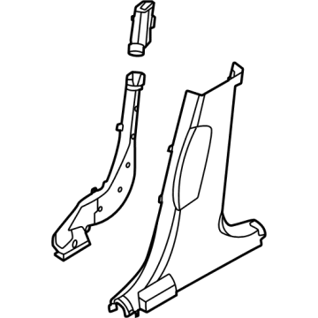 Kia 85845CV100WK TRIM ASSY-CTR PILLAR