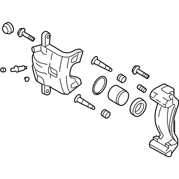 Kia 583102SA00 Rear Brake Caliper Kit, Left