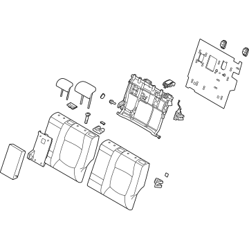 Kia 89300Q5191AX4 BACK ASSY-RR SEAT LH