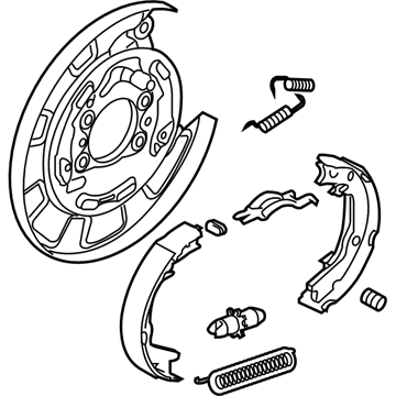 Kia 582702K000 Packing Rear Brake Assembly, Right