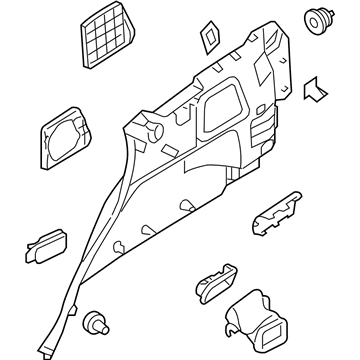 Kia 857302P210VA Trim Assembly-Luggage Side