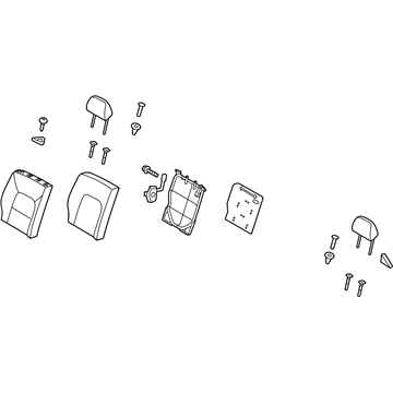 Kia 894001W640BHQ Back Assembly-Rear Seat RH