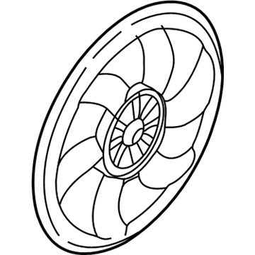 2001 Kia Optima A/C Condenser Fan - 2523138000