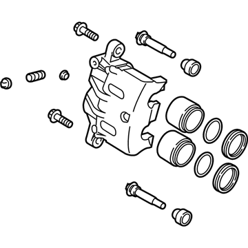 Kia 581801UA50 Front Brake Caliper Kit, Left