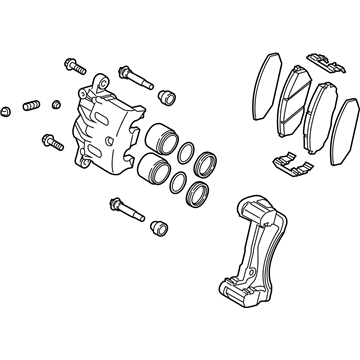 Kia 581104Z000 Front Brake Assembly, Left