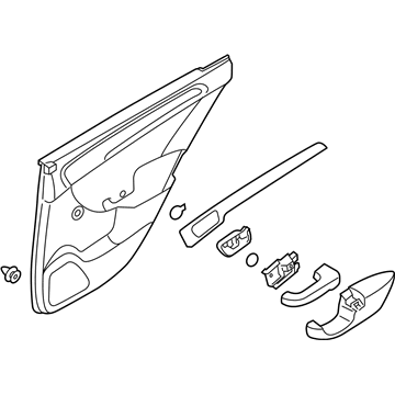 Kia 833021M0202I Panel Complete-Rear Door Trim