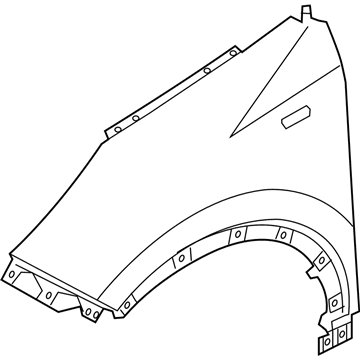 Kia 66321D9000 Panel-Fender,RH